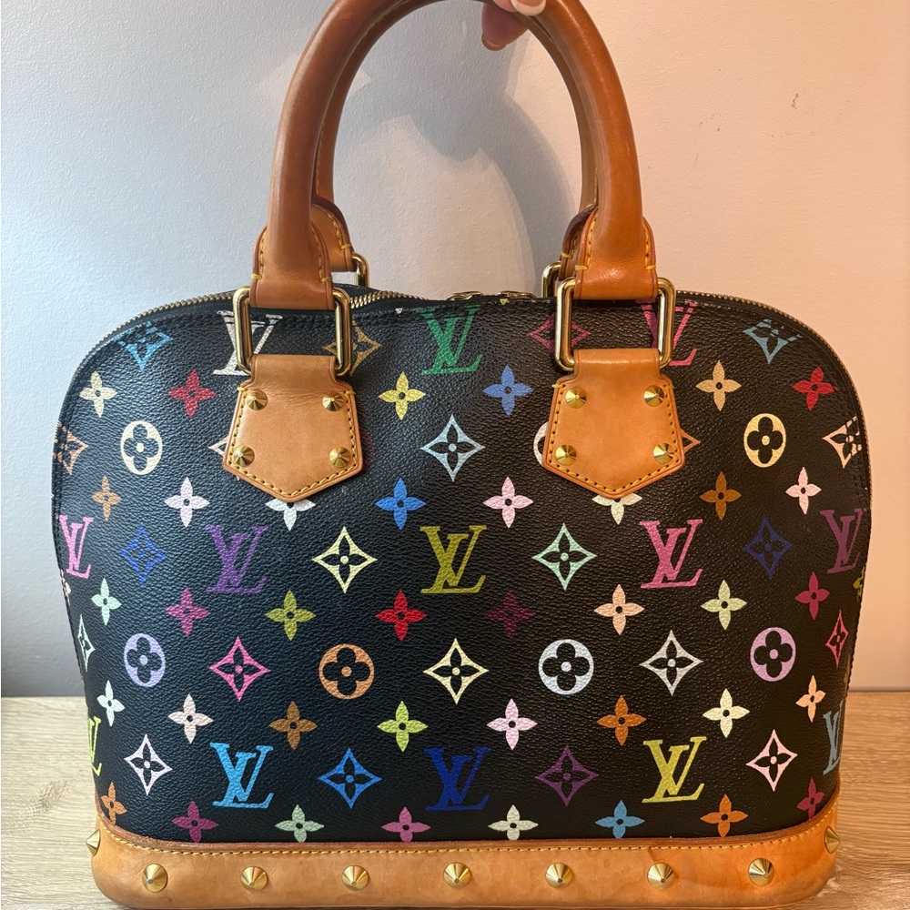 Takashi Murakami X Louis Vuitton Black Monogram Multicolor Alma PM - Picture 3 of 14